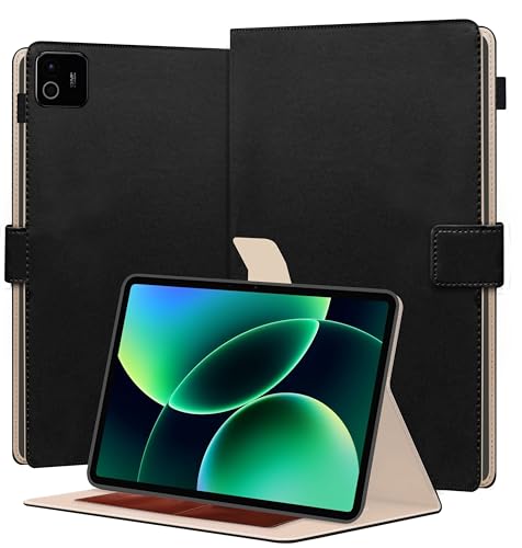 Image of TGK Flip Cover Case for Xiaomi Mi Pad 8 /8 Pro /Mi Pad 7 /7 Pro 11.2 inch Tablet with Stylus Holder (Black)