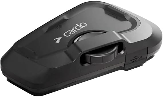 Cardo Systems FREECOM 2X Motorcycle 2-Way Helmet Bluetooth Communication System Headset Intercom, Universal Bluetooth Connectivity, Waterproof, 40mm Speakers - Single Pack