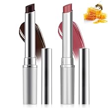 2pcs-Honey Lip Balm,Tinted Lip Balm for Women-Sheer Hydrating Lipstick,Moisturizing Lip Color for All Skin Tones -Natural Black Cherry Tint,Gifts Suitable for GirlsBlack+Pink