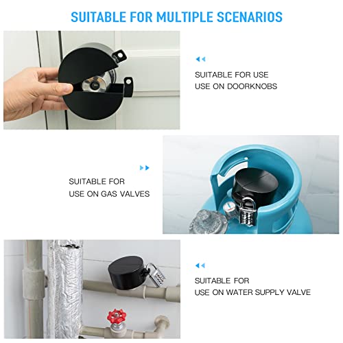 Outdoor Water Spigot Lock General Purpose Metal Hose Lock With Password Padlock, Outdoor Hose Lock Cover Child Protection Box Propane Tank Locking Device And Oil And Gas Valve (Black) #TOP2
