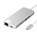 Produktbild LINKWIN Thunderbolt 3 Hub,Typ C Adapter,USB C to 4K HDMI Docking Konverter mit USB 3.0,SD/Micro SD-Kartenleser,VGA,Gigabit Ethernet für wie MacBook Air Pro,Mac Mini,Chromebook und mehr Type-C Weiß