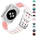 KOLEK Replacement Bands for Apple Watch Series 4/3 / 2/1 38mm / 40mm, White/Pink