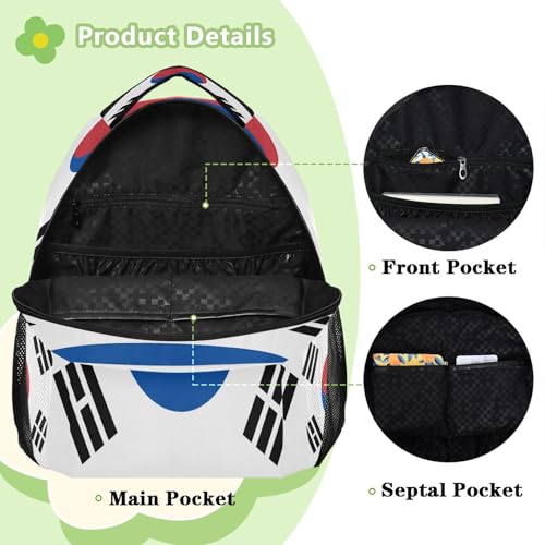 Sac à dos GuoChe 6 compartiments avec doublure peau de pêche pour ado de 7 à 18 ans - 5