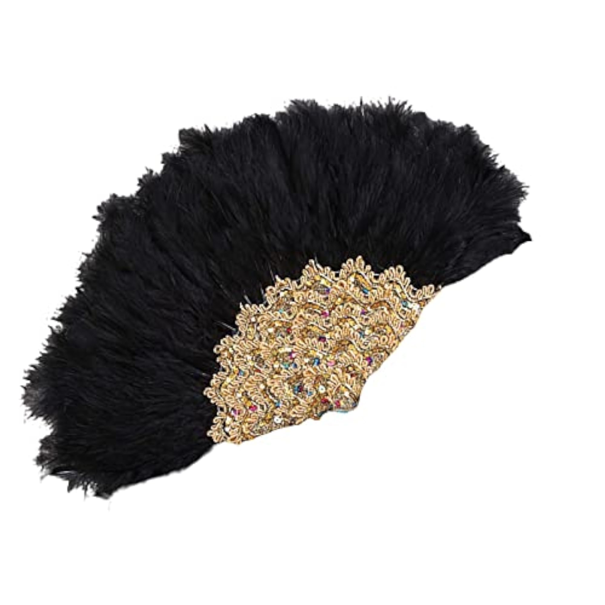 Wedding Bride Feather Handheld Fan for Dancing