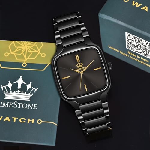 Image of LIMESTONE Classic Series Men Analog Watch - Stainless Steel Mesh Strap with Elegant Dial & Roman Numerals | Quartz Wristwatch for Casual & Formal Wear
