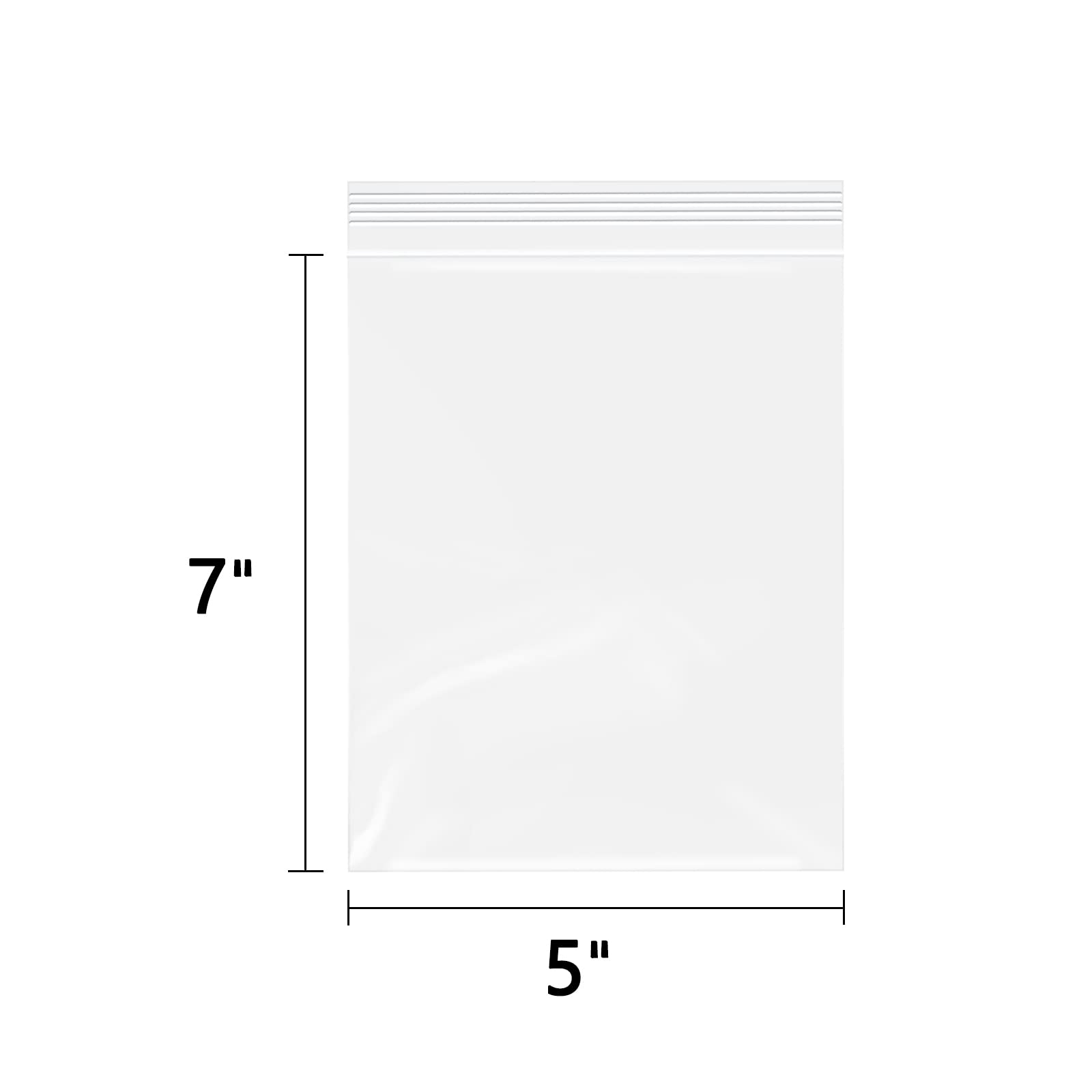 12,7 x 17,8 cm (1000 conteggio) sacchetti in plastica trasparente richiudibili con cerniera, 2 Mil per biglietti e buste A2, A4, A6, panetteria, biscotti, caramelle