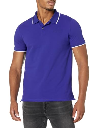 Image of Calvin Klein Men's Liquid Touch Polo Stripe with UV Protection