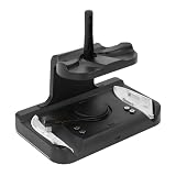 BONKZEBU Supporto di Ricarica per Controller VR Luce RGB, Stazione di Ricarica per Controller per Visore VR con 2 Batterie Ricaricabili, Supporto di per per Visore (Nera)