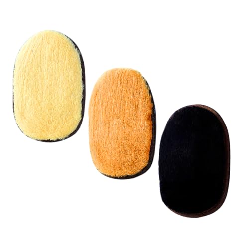 Mobestech 3PCS Shoe Cleaning Gloves Soft Imitation Sheepskin Polishing and Shining Gloves for Leather Products Bags Furniture Multi Use Design with Thickened Bristles for Safe Dust Removal
