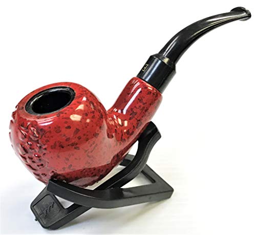 Eclipse Red 5.5" Durable Tobacco Herb Smoking Pipe, Gift Box & Bag, PIP707