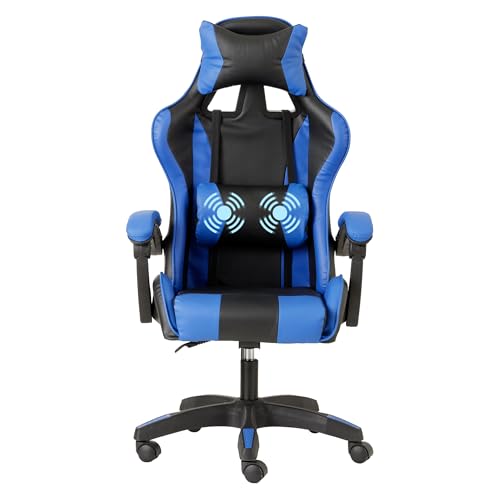 Baroni Home Sedia da Gaming Ergonomica con Massaggiatore Lombare, Sedia