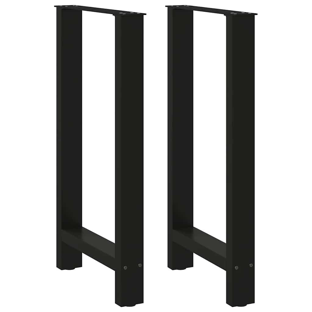 vidaXL Patas para Mesa de Bar Negras (2 Unidades, 50 x 90-91 cm, Acero)