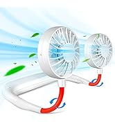 Portable Neck Fan Rechargeable Personal Hand-Free Fan Mini USB Wearable Neckband Sport Fan, 3 Spe...
