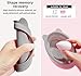 Buaefxb Silicone Makeup Brush Cleaner Mat, Pink, Foldable Portable Bowl, Beauty Blender Scrubber Pad, Cosmetic Brush Washing Tool with Cat Ear Design (Grey Mat and drying net)