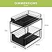 DOLALIKE Pull Out Under Sink Cabinets Organizer, 2 Tire Sliding Countertop Organizer, Under Sink Storage Drawer Shelf for Kitchen (Black)