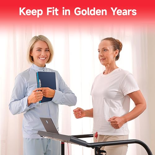 Yesoul Walking Treadmill with Long Handles for Seniors, Treadmills for Home 300 lbs Capacity, Recovery Fitness Exercise Machine with Stable and Safe Structural Design, Large LED Display for Elderly - Thumbnail 7