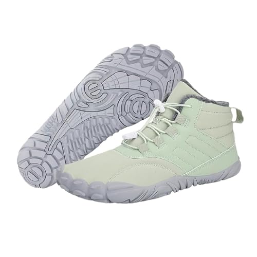 Image of Men's Women's Winter Barefoot Hiking Boots, Slip On Warm Zero Drop Snow Boots, Wide Toe Box Booties, Waterproof Shoes Sneakers Hike Shoes for Hiking Walking Outdoor Unisex