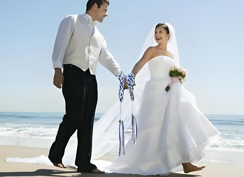 Miniatura 3 de Cordón de ayuno para boda en algodón natural, lazo de boda para boda, Lazos para bodas, de Iglesia para Novios, cuerda de lazo de boda, patrón celta