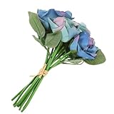 GOOHOCHY Ramo De Rosas Artificiales Novia Ramo De Rosas Artificial Ramo De Boda Fauk Flores De La Boda Ramo Floral Artificial Ramo De Novia Flor De Seda Accesorios De Dama De Honor Vestido