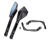 Rétroviseur Guidon Moto Miroir Tomahawk Set + Protection Levier X6 no S-I1