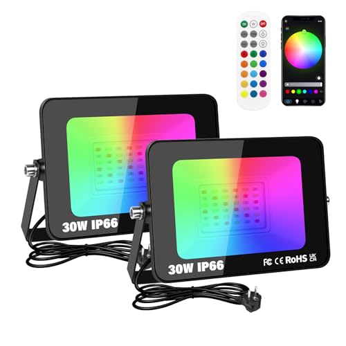 Projecteur LED extérieur pour remplacer les éclairages ternes par une lumière RGB colorée et étanche