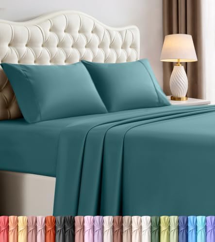 Utopia Bedding Juego de sábanas de 4 Piezas, Microfibra cepillada...