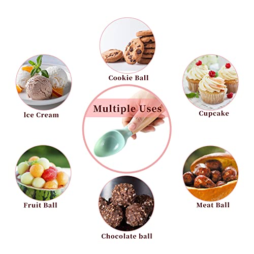 Ice Cream Scoop, 2Pcs Ice Cream Scooper, Durable Plastic Ice Cream Spade With Ergonomic Wooden Handle, Scoop And Serve With Ease, Ice Cream Scoops For Perfect Portions Every Time #TOP5