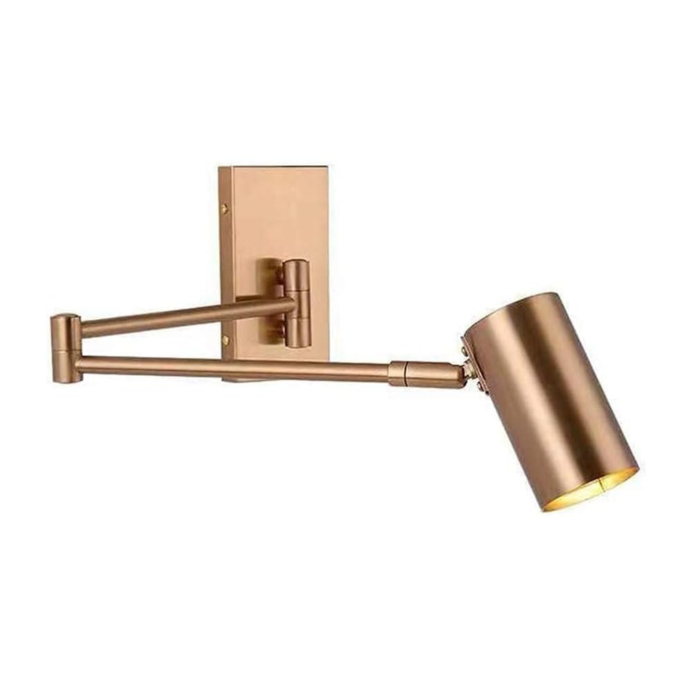 Aplique de pared vintage de metal con acabado oro rosa 8