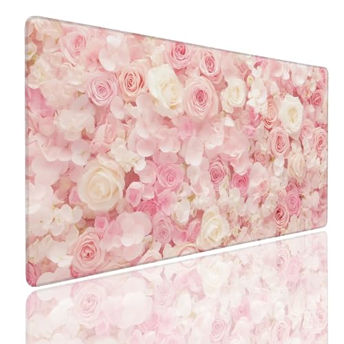 Grand épais mousepad 700x400x4mm rose sous main étanche grand tapis de souris gamer de bureau