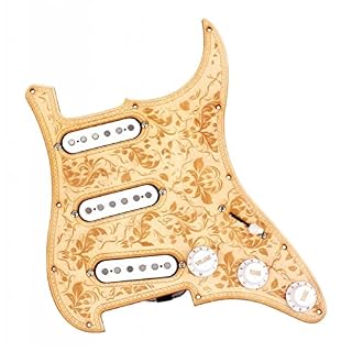 DZDZDZ Chargé Alnico V Pickguard SSS Érable Sculpté Blanc pour Style Pickups De Guitare Pickguard chargé - Les Beatles, Paul McCartney, John Lennon, RIngo Starr, George Harrison DZDZDZ Chargé Alnico V Pickguard SSS Érable Sculpté Blanc pour Style Pickups De Guitare Pickguard chargé – Image 5
