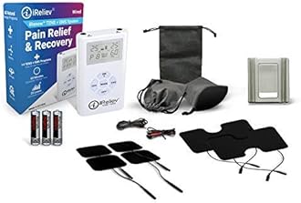 iReliev TENS + EMS Combination Unit Muscle Stimulator for Pain Relief & Arthritis & Muscle Strength with Backlit Display