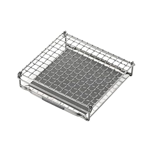 CAMPINGMOON Tostadora de pan para estufa de camping Gas Fire 304 Tostadora de pan de acero inoxidable tamaño pequeño US-1312 (mediano (US-1615))