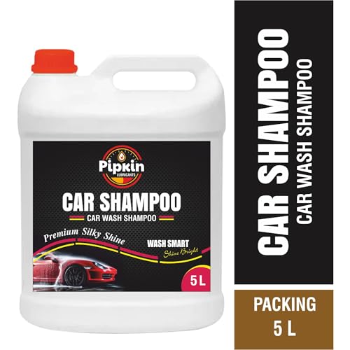 Image of Pipkin Car wash Shampoo 5 Ltr (Pack of 1) | High Foam for Deep Cleaning | Remove Tough Dirt | Safe on Paint | pH Neutral
