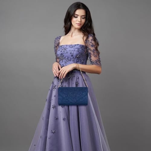 Image of UBORSE Evening Bag Lace Clutch Purse for Women Formal Elegant Envelope Wedding Party Cocktail Crossbody Shoulder Bag