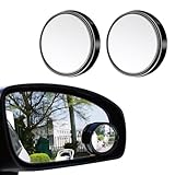 Tek Automotive 50mm Round Blind Spot Mirrors for Cars | Pack of 2 Stick On Adjustable Car Side Mirror Blindspot Car Accessories | Essential Car Gadgets for Increased Visibility