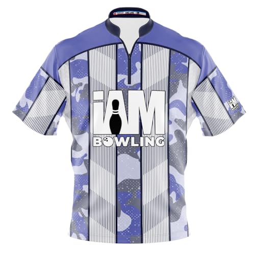 Logo Infusion I AM Bowling Jersey Short Sleeve Sash Collar 2327-IAB Made in USA (US, Alpha, X-Large, Regular, Regular, Multi)