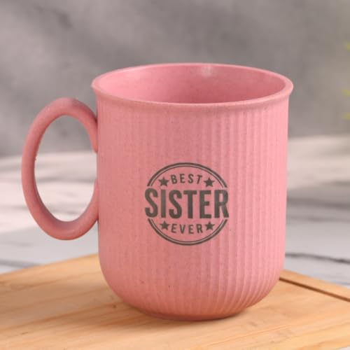Image of Eha Earth Friendly Return Gift for Sister Made with Rice Husk | Set of 1 | Rakhi Gift for Sister | Printed Mug | Rakhi Hamper | Gift for Rakshabandhan