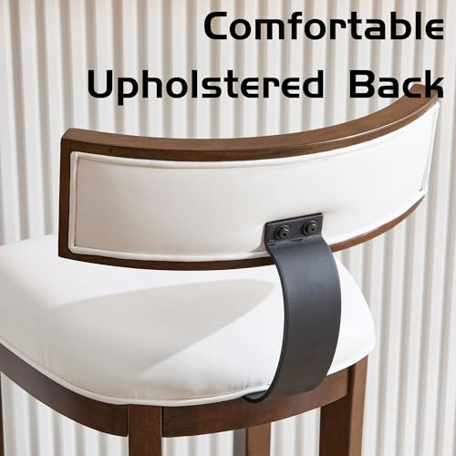 Whitebarstoolssetof2265puleathercounterheightbarstoolsfarmhouseislandcountertopbarchairswithcurvedbackresthardwoodframeforkitchenislanddiningroom Urban Country Home Decor White bar stools set of 2 265 pu leather counter height barstools farmhouse island countertop bar chairs with curved backresthardwood frame for kitchen island dining room urban country home decor