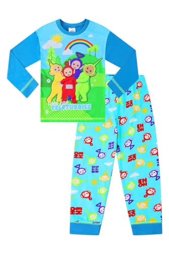 ThePyjamaFactory Teletubbies Tinky-Winky, Dipsy, Laa Laa et Po Pyjama long (18-24 mois) Bleu