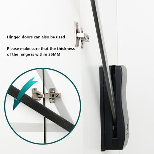 Tringle de placard rabattable en acier argent avec rail de levage de 66 LB - 3