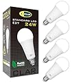 CLAR - Lampadina LED E27 200W/150W, Lampade LED Piu Luminose, Lampadina LED 200W, Lampadine LED E27 Luce Calda 150W, Lampadina 150W, 24W 3000ºK (Pack 4)