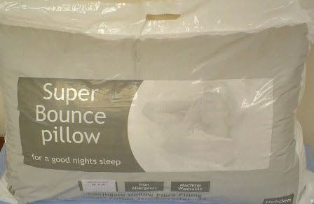 Pair of Superbounce Hollowfibre Super King Size 20" x 36" Pillows