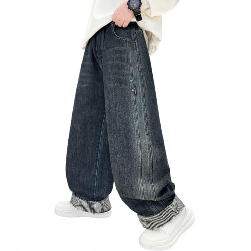 Rolanko Boys Baggy Jeans Wide Leg Y2K Denim Pants