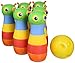Melissa & Doug Sunny Patch Happy Giddy Bowling Set With 6 Pins, Bowling Ball, and Storage Bag