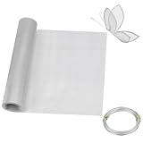 OLYCRAFT Aluminium Skulpturdrahtgewebe 30cm X 3 m 1.5x3mm Maschenweite Edelstahlgeweberolle Mit 15 Gauge Aluminiumdraht Für Kunsthandwerk Metall Gartengitter Fenster