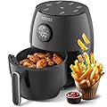 2.1Qt Small Air Fryer - Compact Digital Mini Airfryer with 7-in-1 Presets, 98% Less Oil, Adjustable Temperature & Timer, Shake Reminder, Nonstick, BPA-Free, Dishwasher Safe, Fast & Crispy Cooking