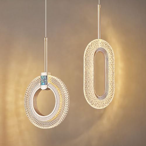 Lámpara colgante creativa de dos cabezales e iluminación interior LED 6