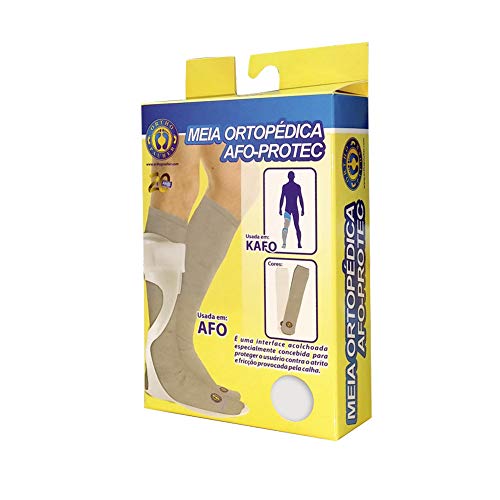 Meia Ortopédica Afo-Protec, Ortho Pauher, Branco, Grande