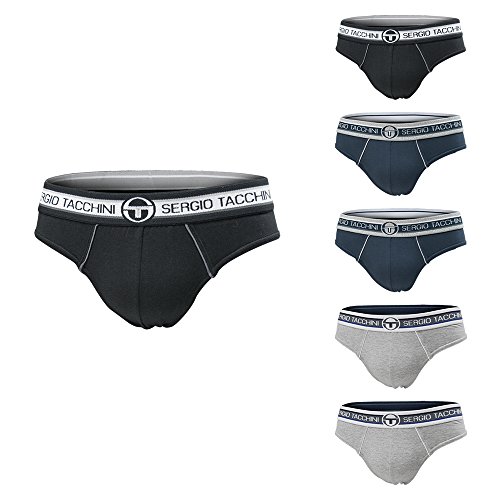 Sergio Tacchini Set 6 Paia Slip/Boxer Uomo Assortito Cotone Bielastico (6 Paia Slip Art.9001-5 / L)