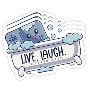 United by Color Live Laugh Toaster Badeaufkleber